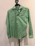Ralph Lauren button up shirt green stripes size S