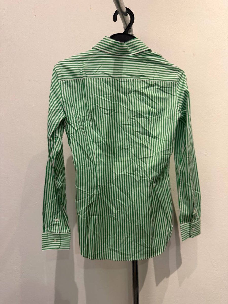 Ralph Lauren button up shirt green stripes size S