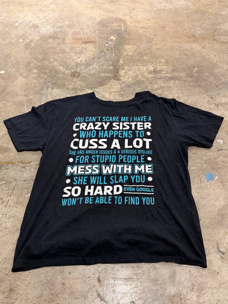 Graphic T-Shirt Crazy Sister Black