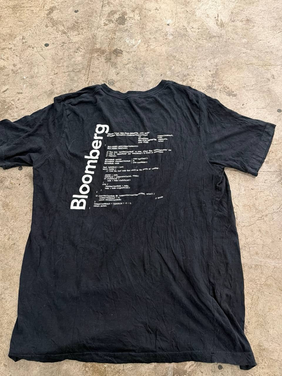 Canvas Graphic T-Shirt Bloomberg Code Black Size XL