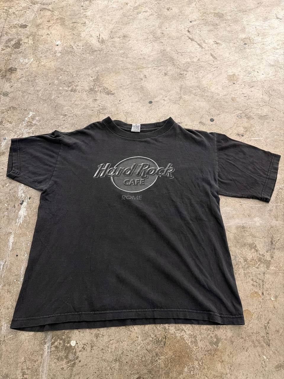 Hard Rock Cafe Graphic T-Shirt Rome Black Size Small