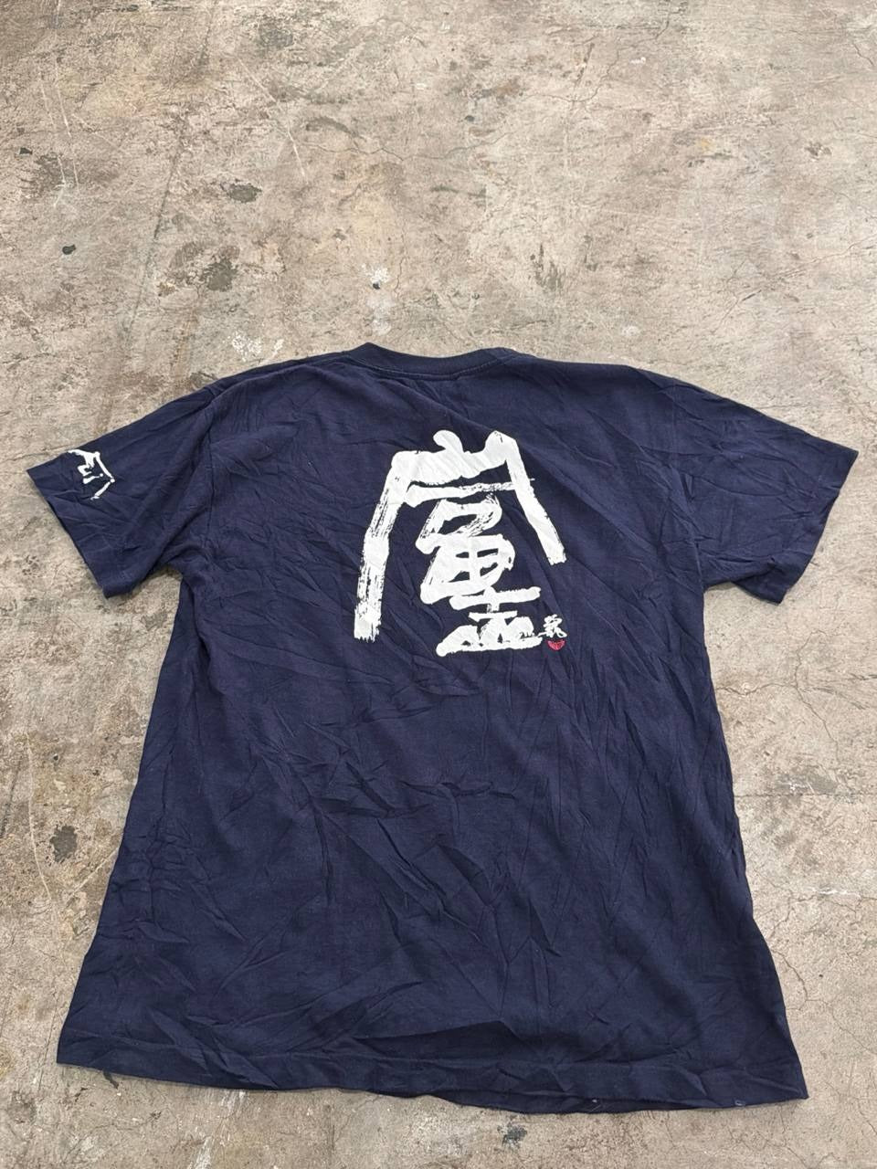 United Athle Graphic T-Shirt Japanese Kanji Navy Size M