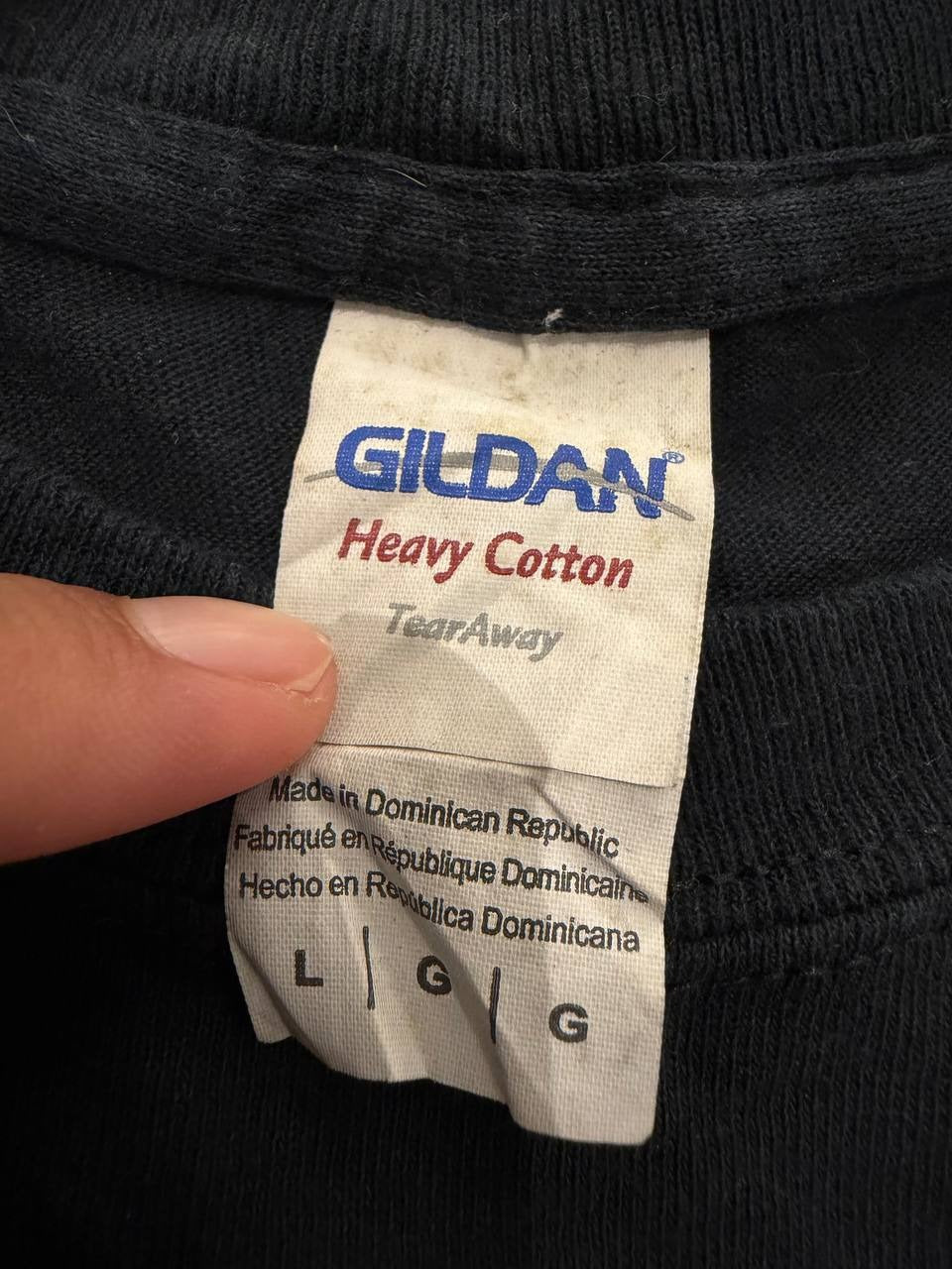 Gildan Graphic T-Shirt Bear Grills Black Size L