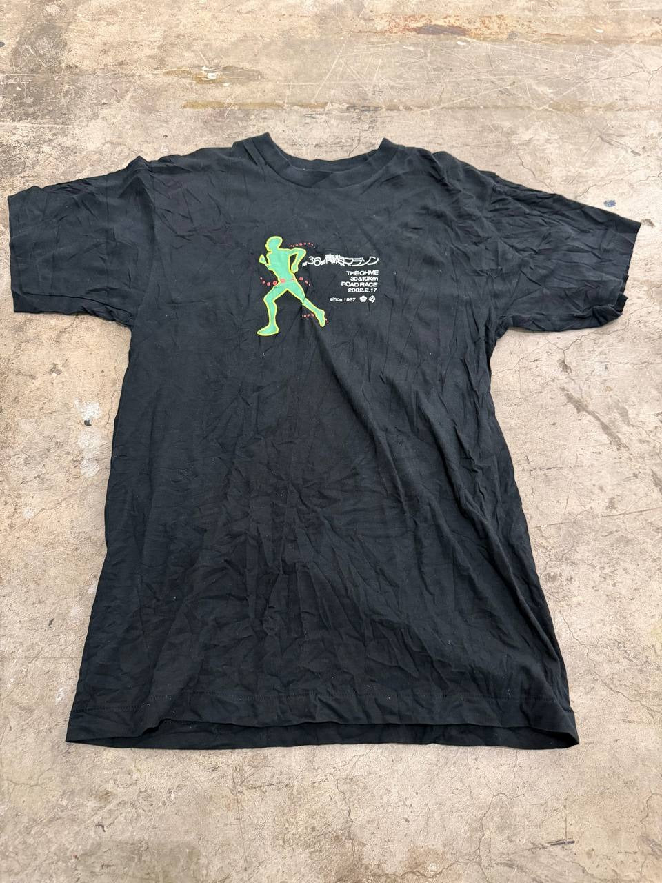 Marathon T-Shirt Running Graphic Black