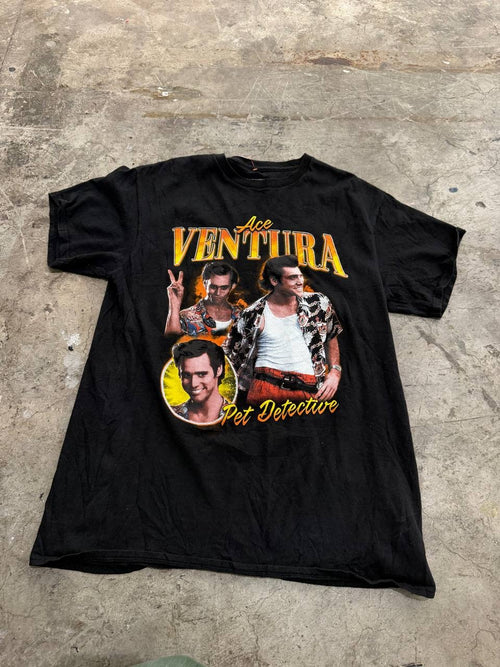 Ace Ventura Graphic T-Shirt Movie Black Size M
