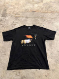 Applebum graphic t-shirt abstract design black size L