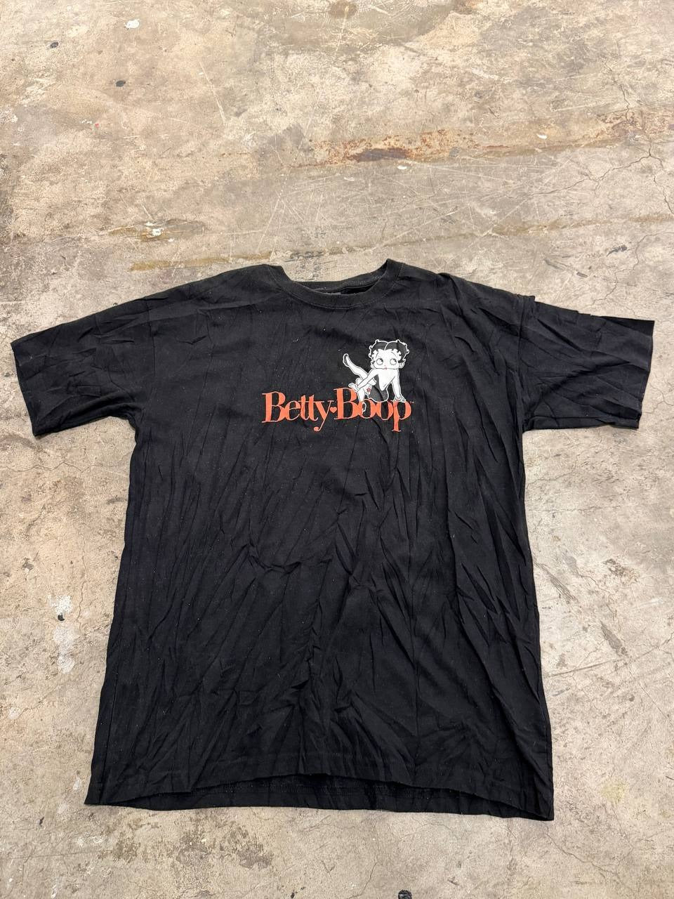 Betty Boop Graphic T-Shirt Black Size L