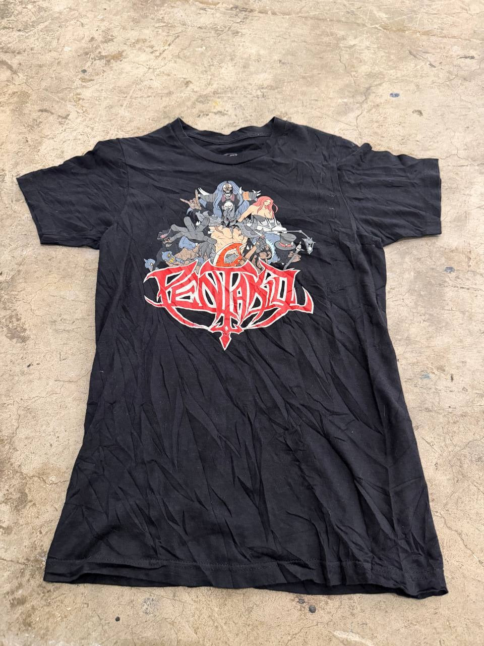 League of Legends Graphic T-Shirt Pentakill Design Black Size S