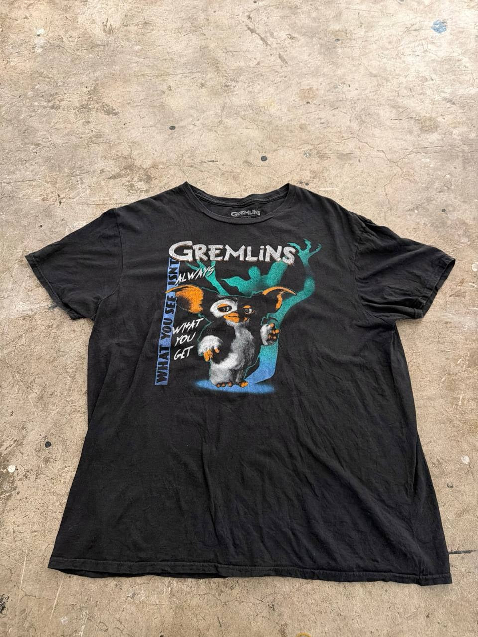 Gremlins Graphic T-Shirt Black Size XL