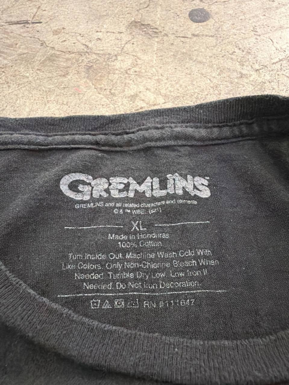 Gremlins Graphic T-Shirt Black Size XL