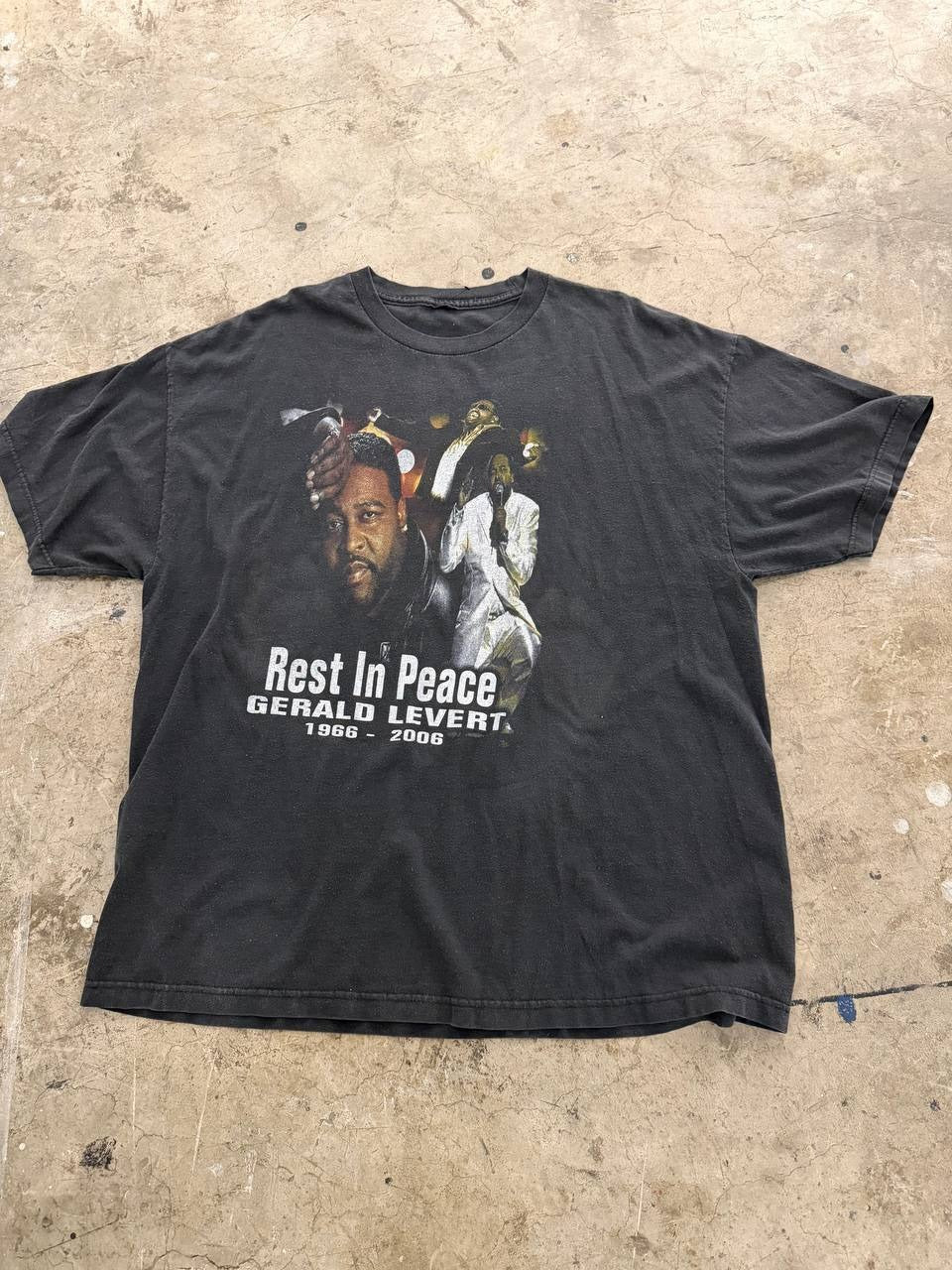 Gerald Levert memorial graphic t-shirt black