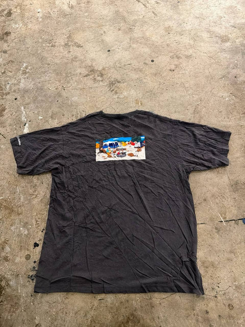 Columbia Graphic T-Shirt Beach Scene Black XL