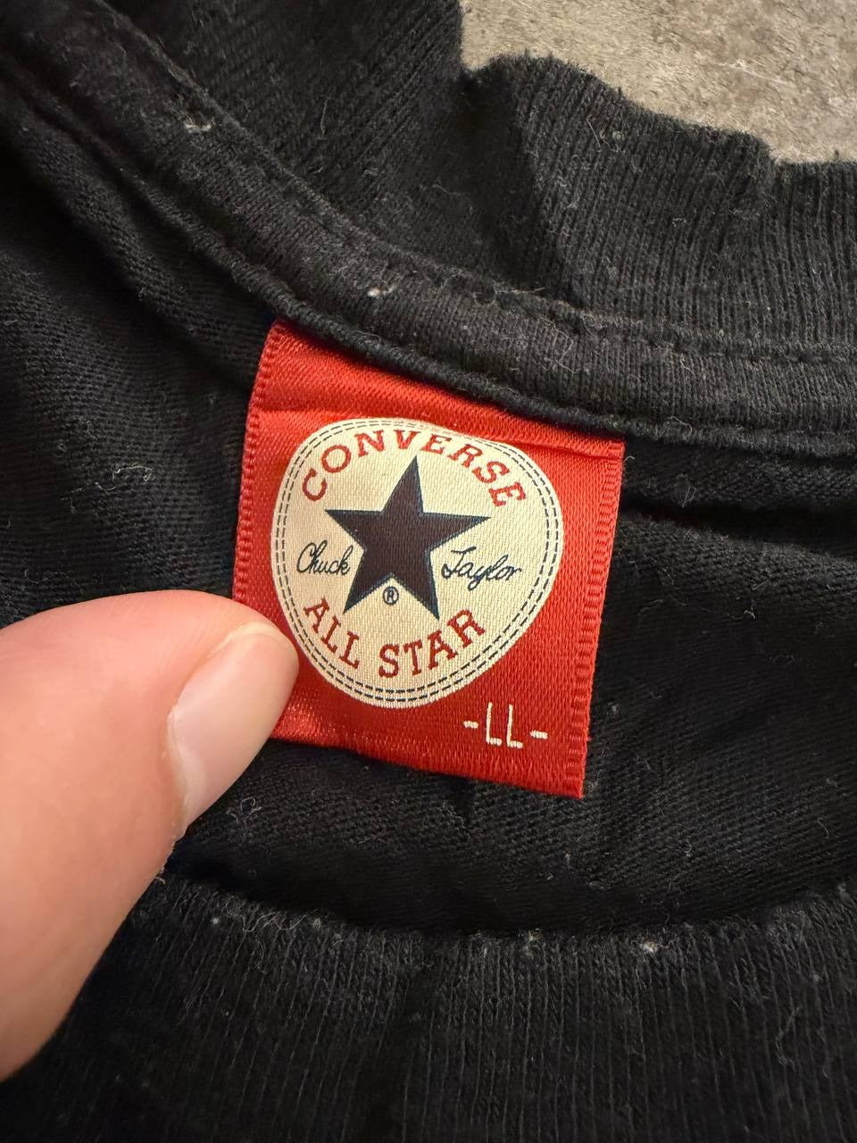 Converse Graphic T-Shirt Chuck Taylor All Star Black Size XL