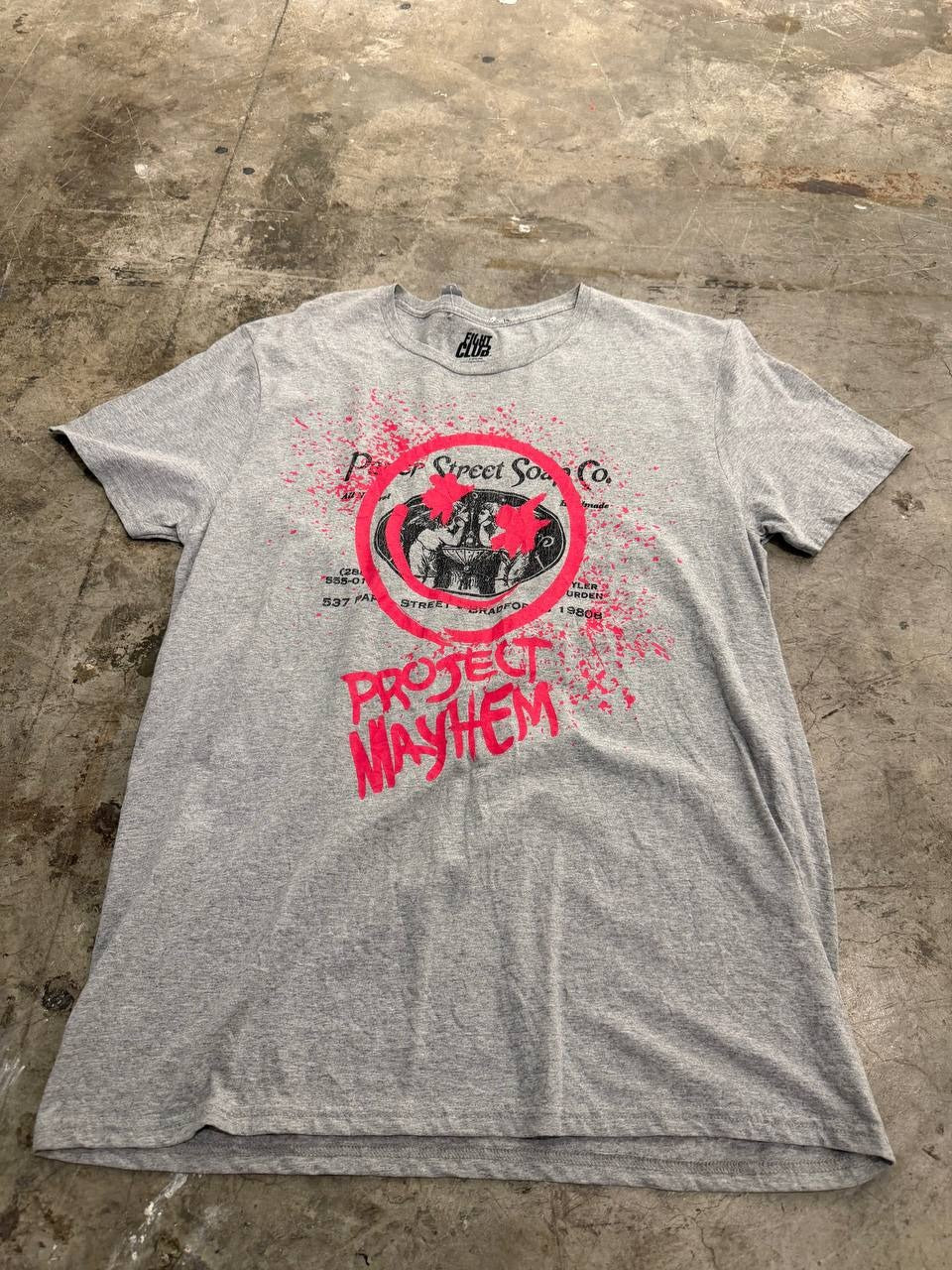 Lootwear graphic t-shirt Project Mayhem design grey size L