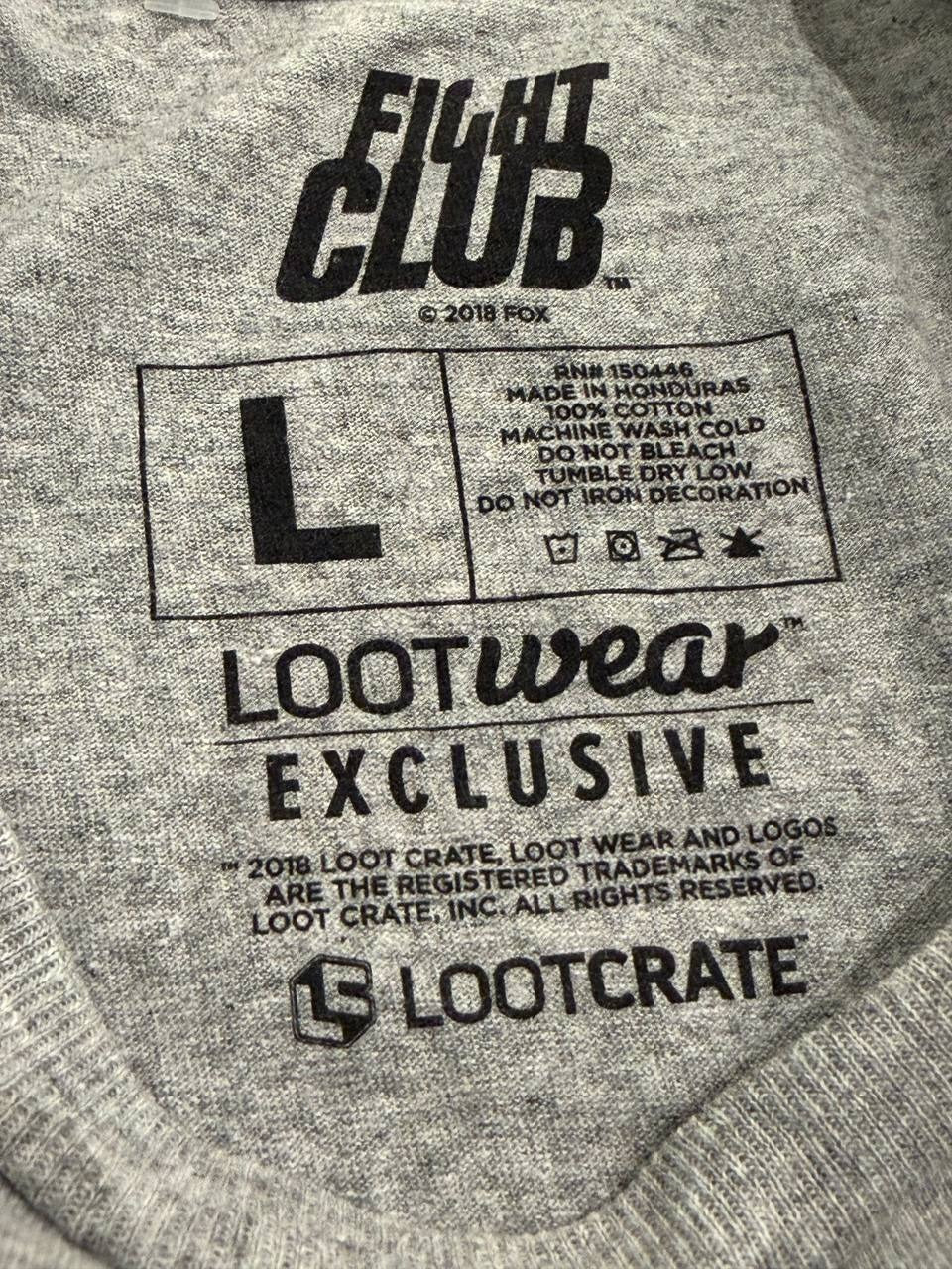 Lootwear graphic t-shirt Project Mayhem design grey size L
