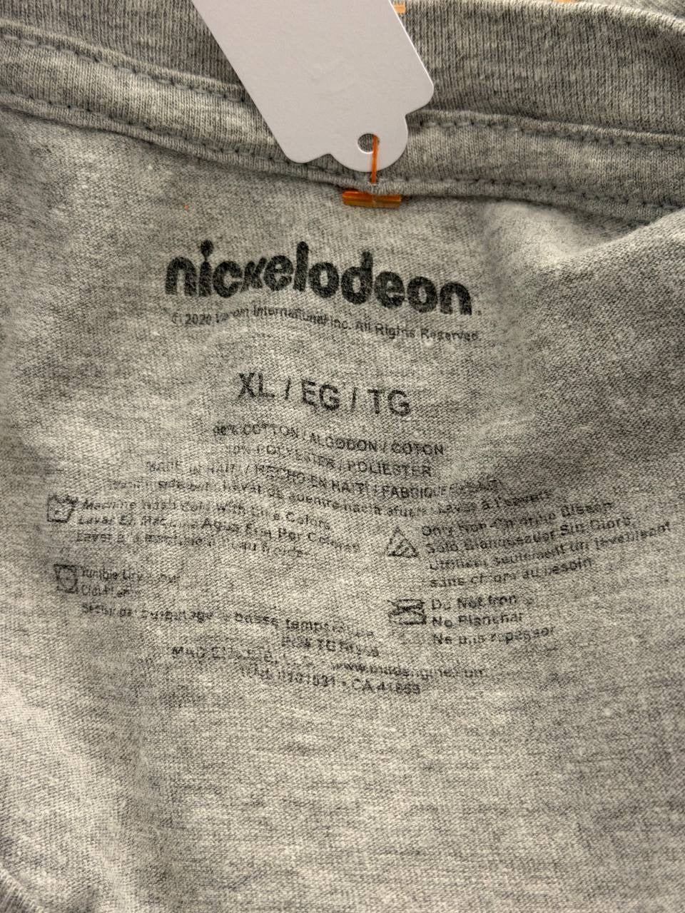 Nickelodeon Graphic T-Shirt Cartoon Characters Grey XL