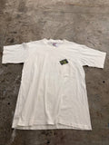 Oneita Single Stitch Graphic T-Shirt Wave Rider Hawaii White Size L
