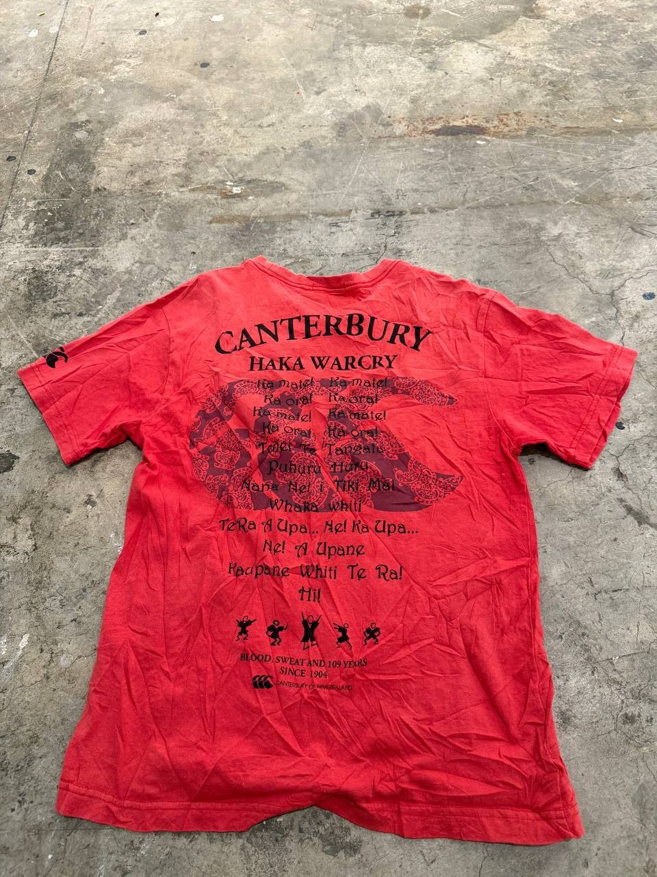 Canterbury graphic t-shirt Haka Warcry red size M