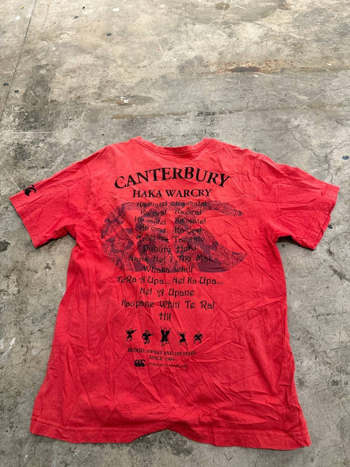 Canterbury graphic t-shirt Haka Warcry red size M