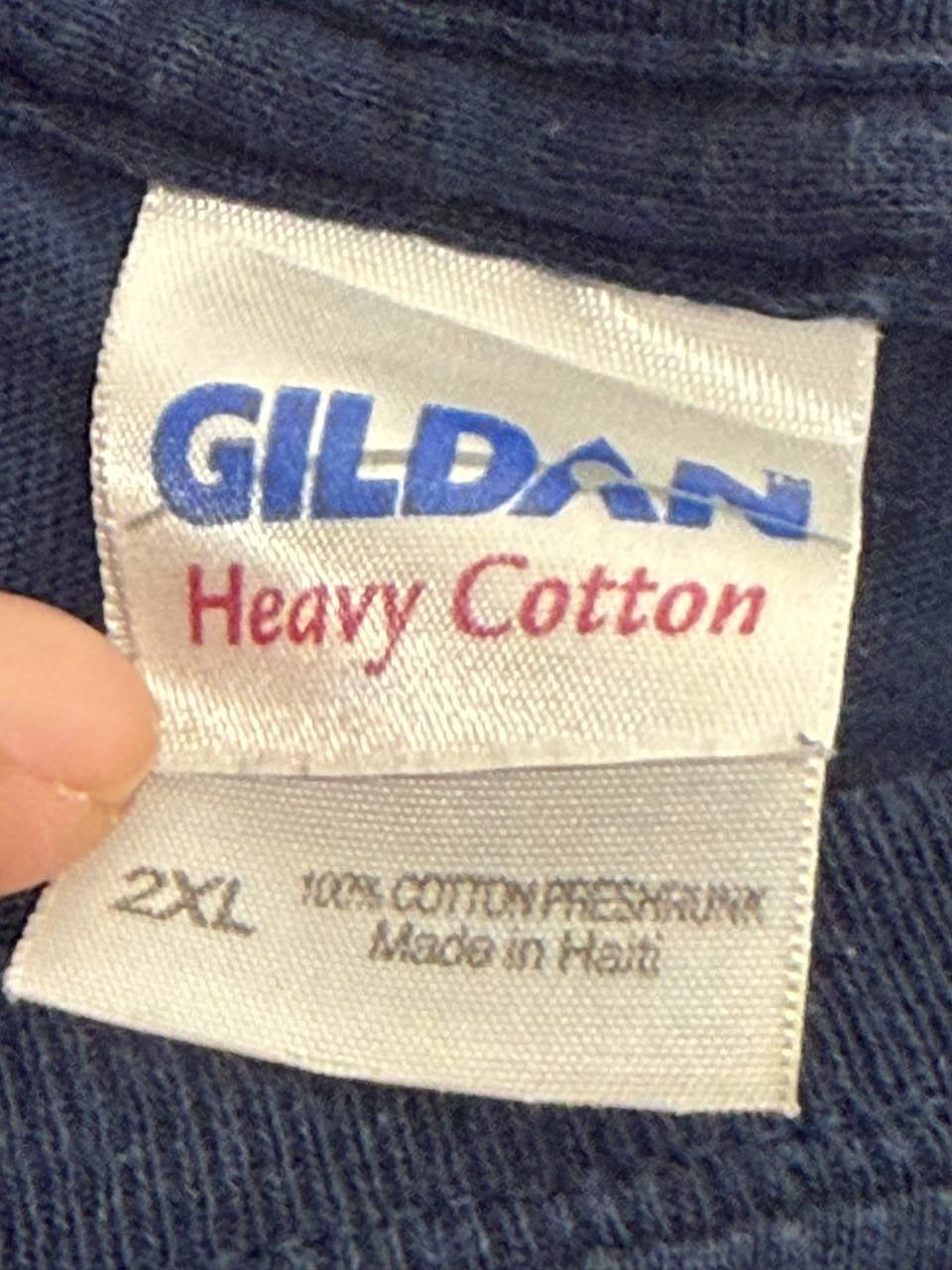 Gildan Graphic T-Shirt Gladys and Ron's Chicken & Waffles Blue Size 2XL
