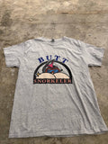 Gildan Graphic T-Shirt Butt Snorkeler Grey Size L