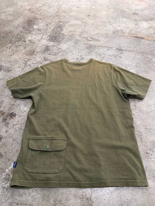 Beams pocket t-shirt olive green size M