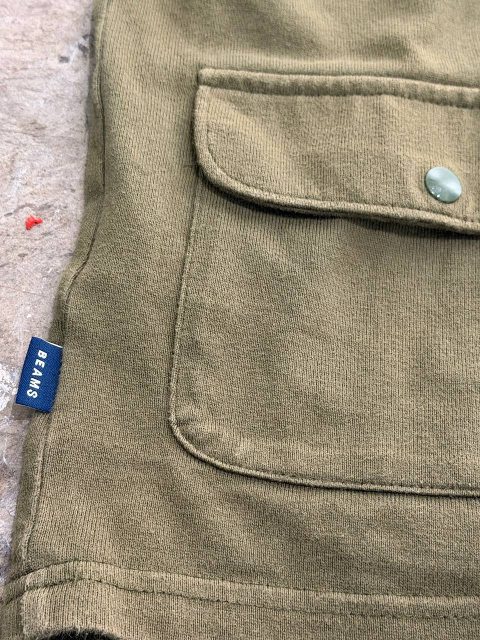 Beams pocket t-shirt olive green size M
