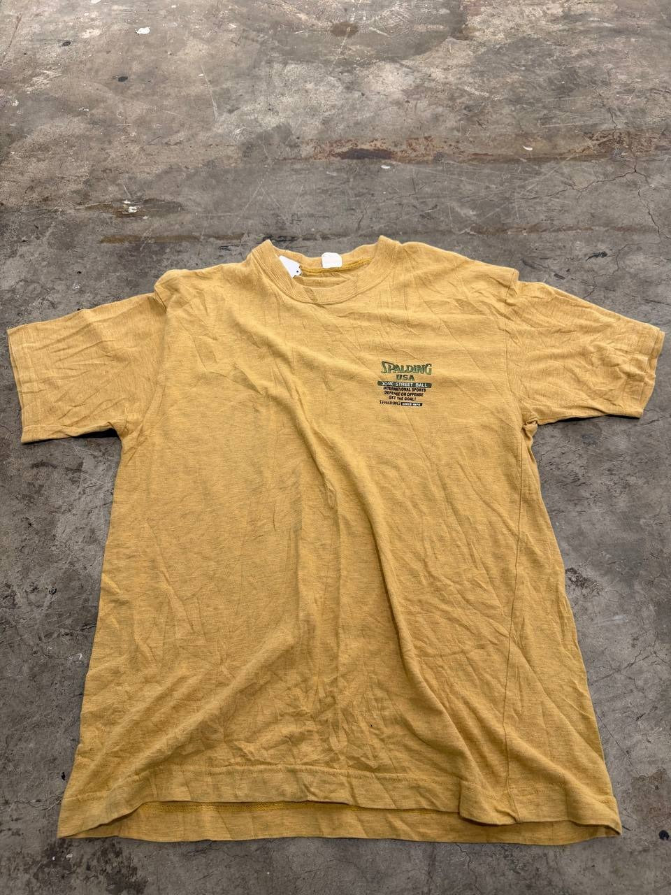 Spalding graphic t-shirt street ball yellow size M