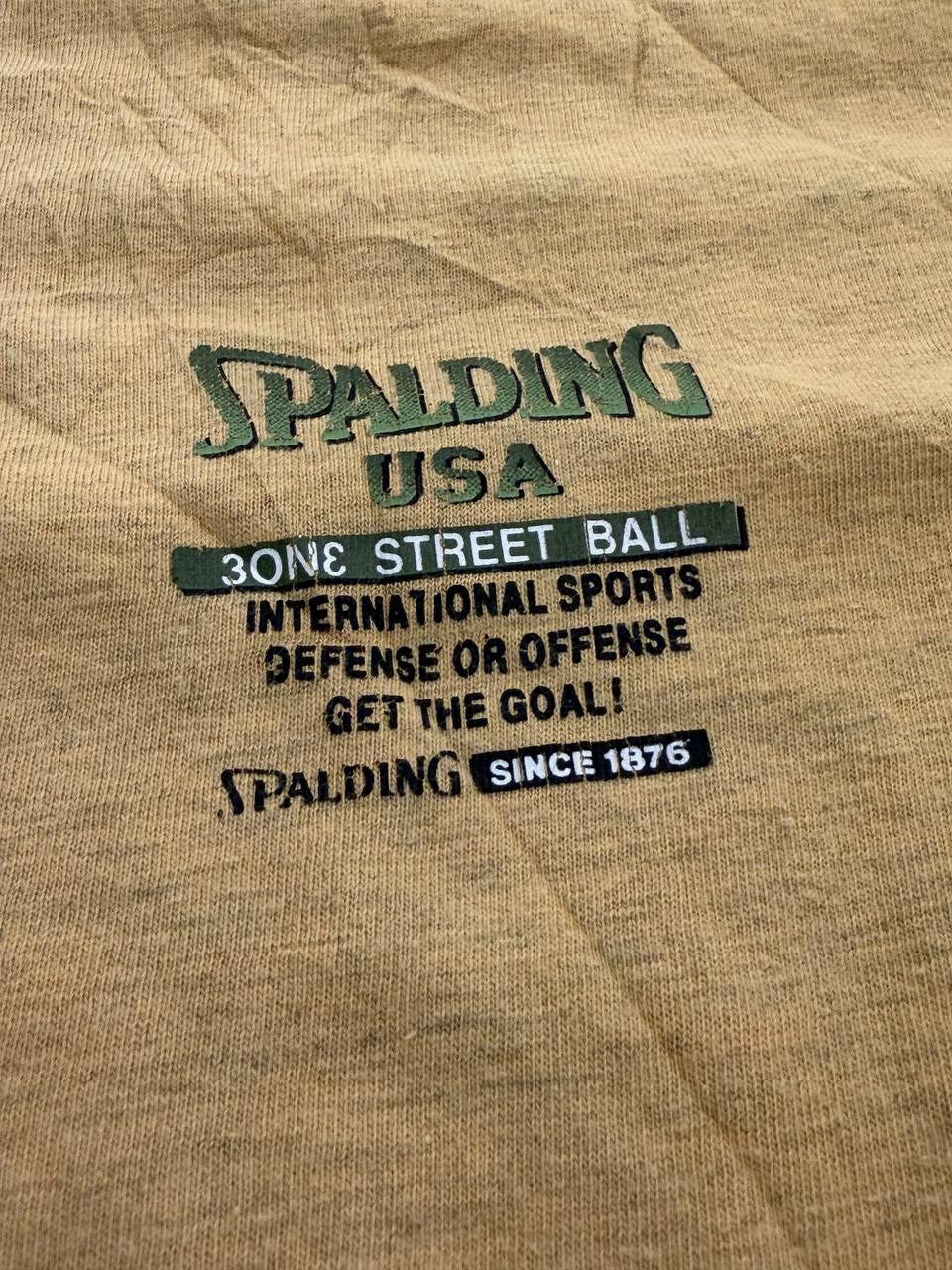 Spalding graphic t-shirt street ball yellow size M