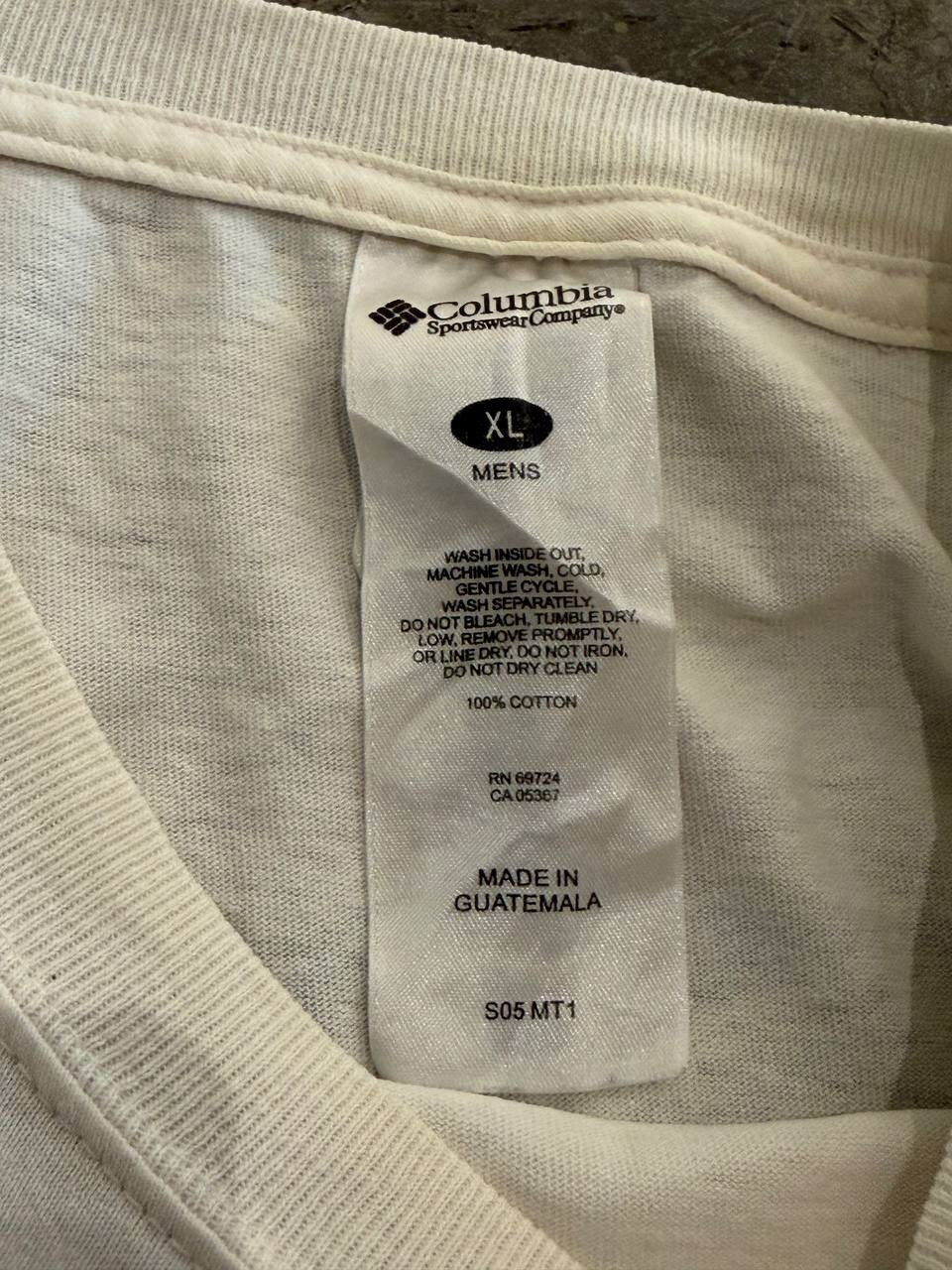 Columbia graphic t-shirt with fishing theme white XL