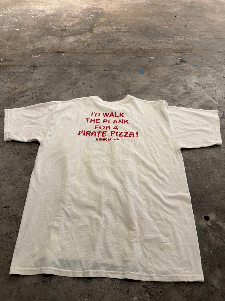 Gildan Graphic T-Shirt Pizza Pirate White XL