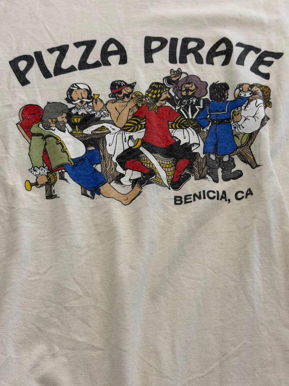 Gildan Graphic T-Shirt Pizza Pirate White XL
