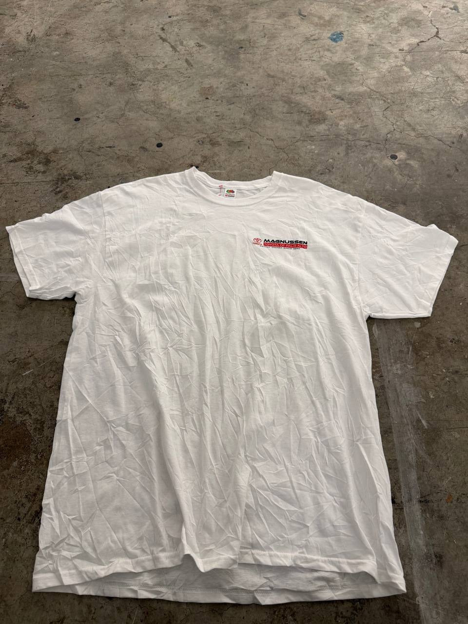 Fruit of the Loom Graphic T-Shirt Magnussen Toyota White XL