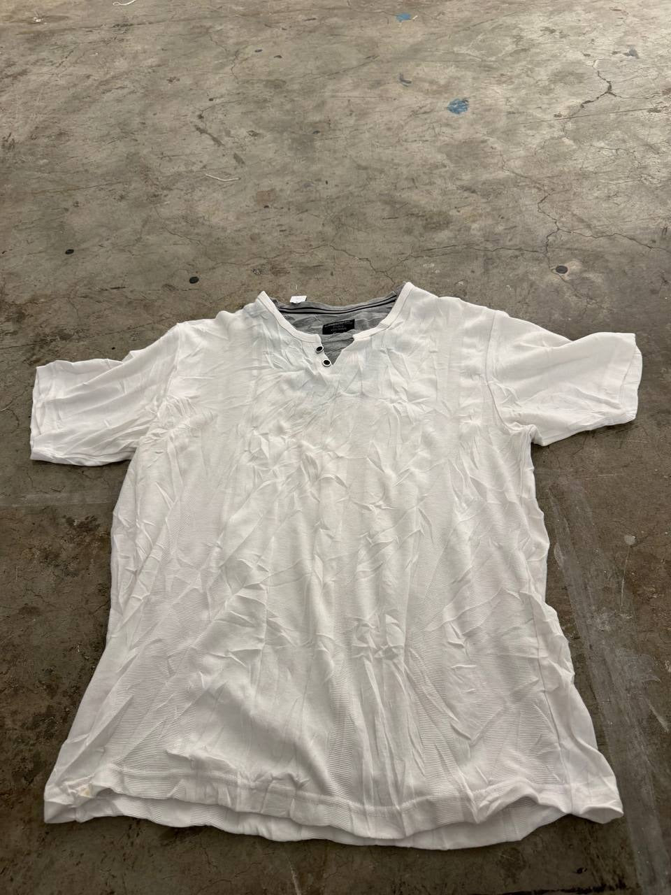 Louis Chavlon Henley T-Shirt casual white XL