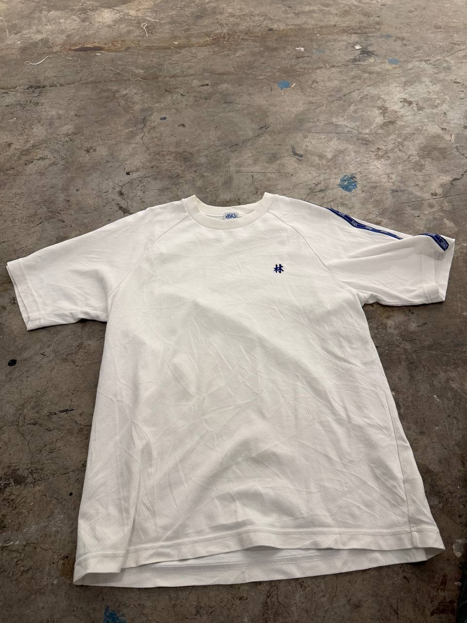Asics t-shirt embroidered logo white