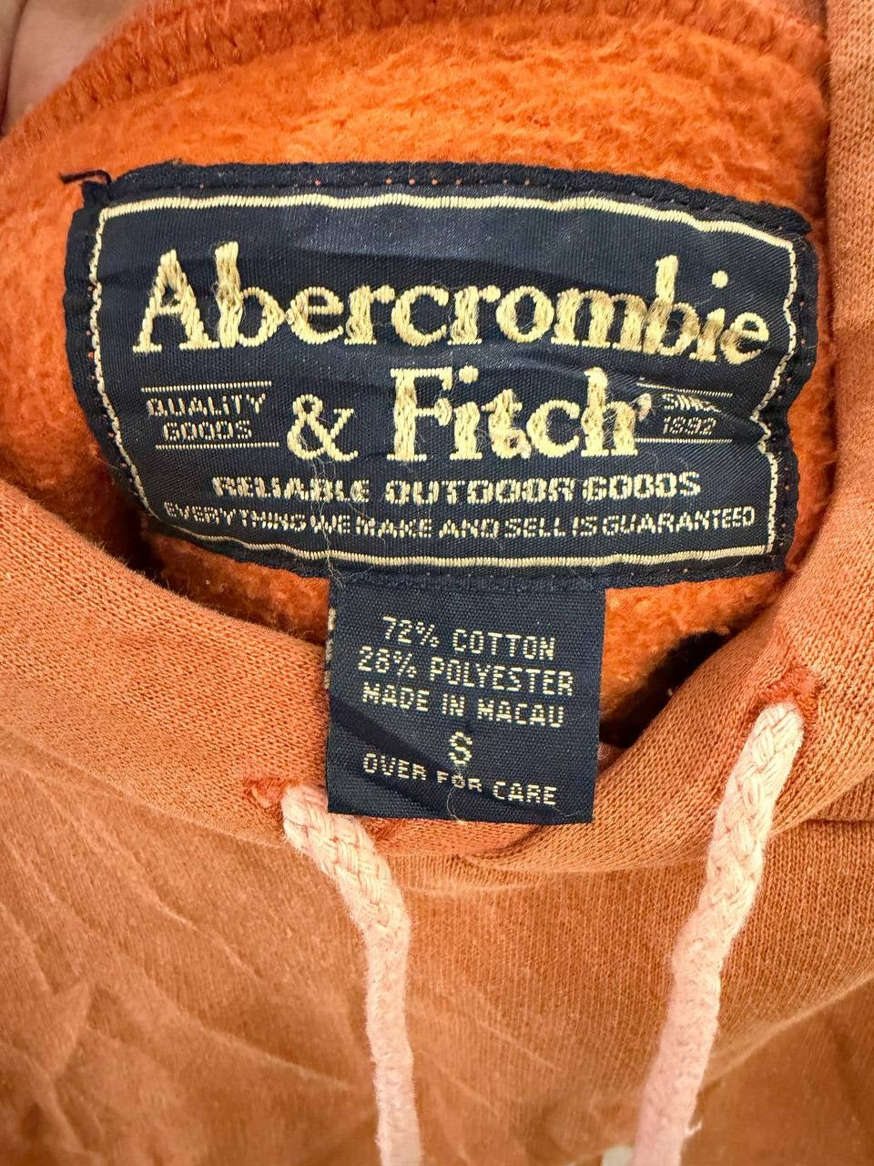 Abercrombie hoodie logo orange S