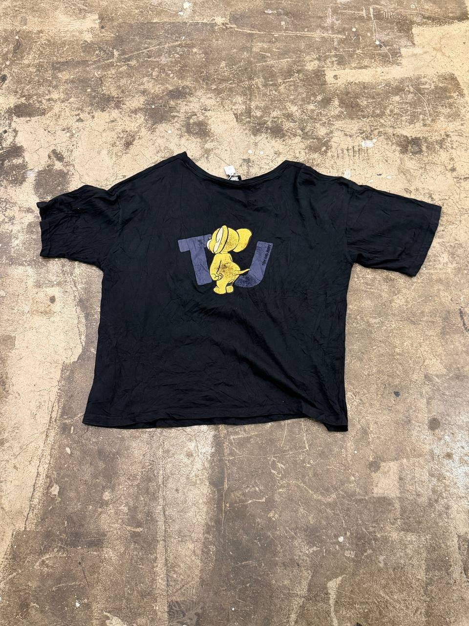 Tom & Jerry graphic t-shirt featuring the mouse Jerry in black