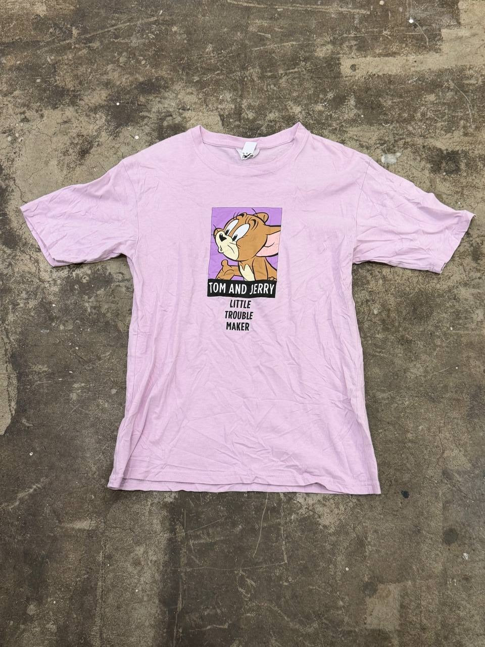 Tom and Jerry graphic T-shirt pink M