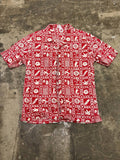 Disney Aloha Shirt graphic pattern red XL