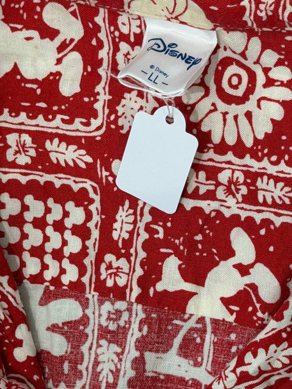 Disney Aloha Shirt graphic pattern red XL
