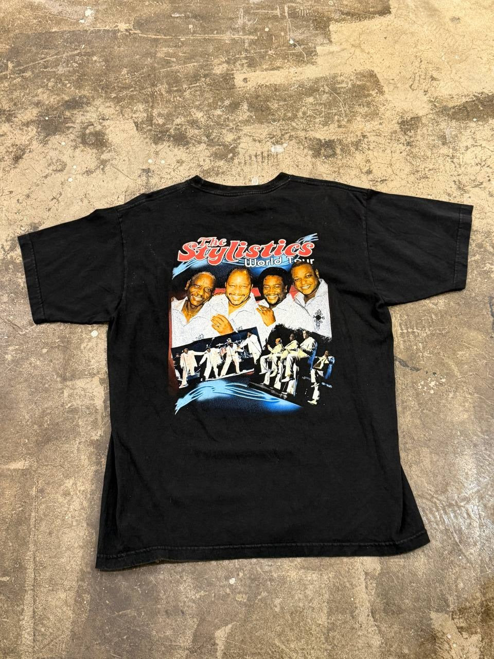 Sun Active T-Shirt The Stylistics World Tour Graphic Black XL