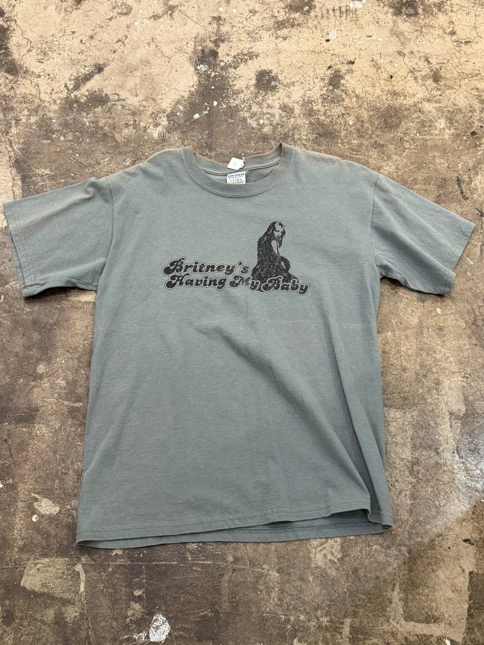 Gildan Graphic T-Shirt Britney's Having My Baby on Grey M