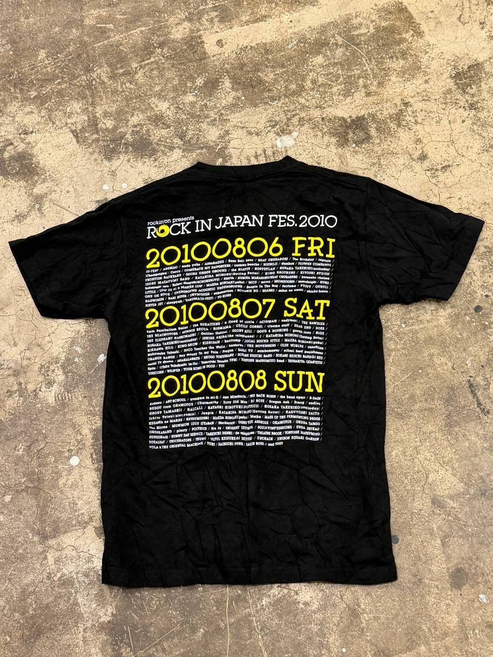 Rockin'On Graphic T-Shirt Rock In Japan Fes 2010 Black S