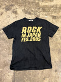 Rockinon Graphic T-Shirt Rock in Japan Fes 2005 Black S