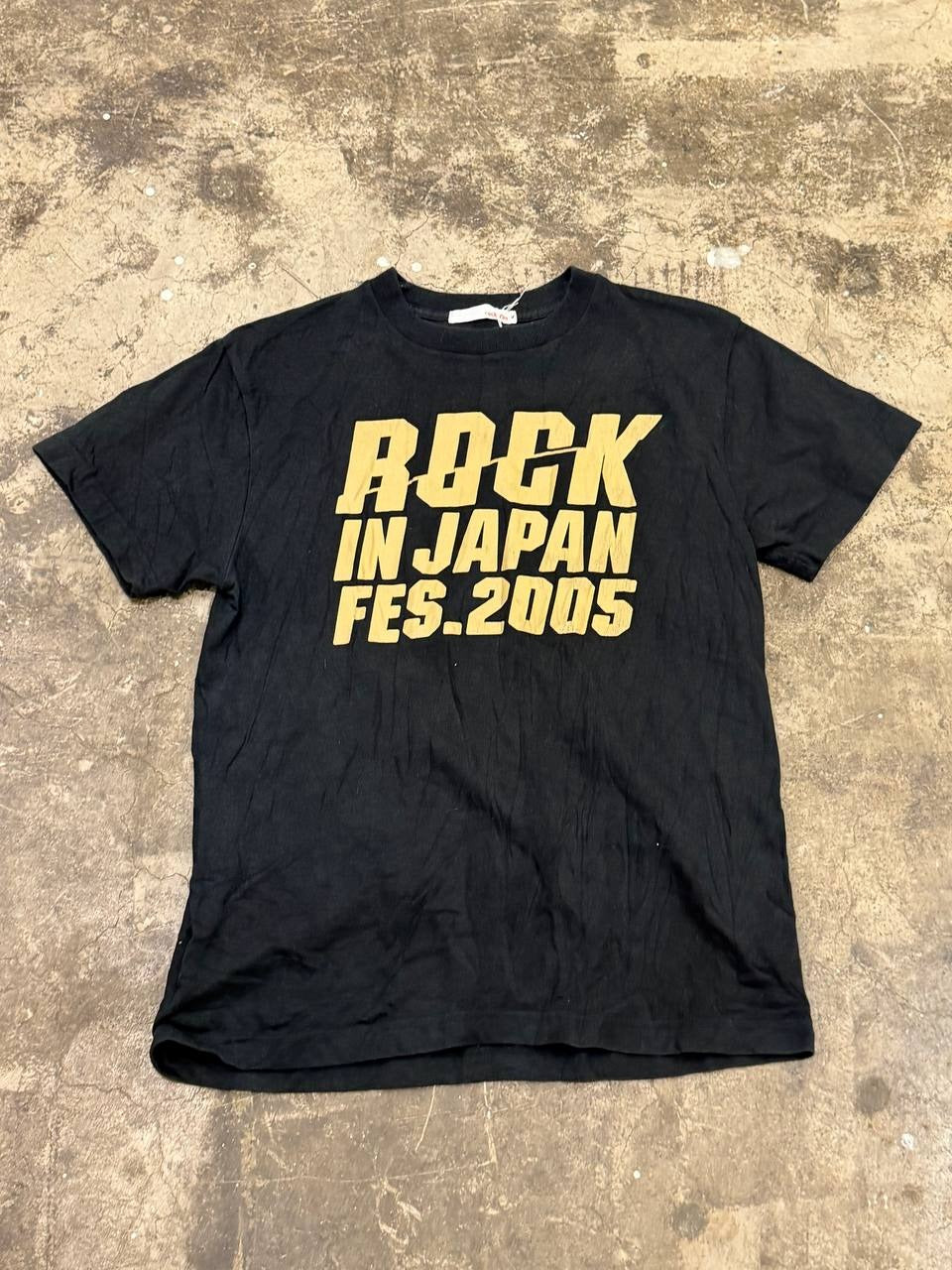Rockinon Graphic T-Shirt Rock in Japan Fes 2005 Black S