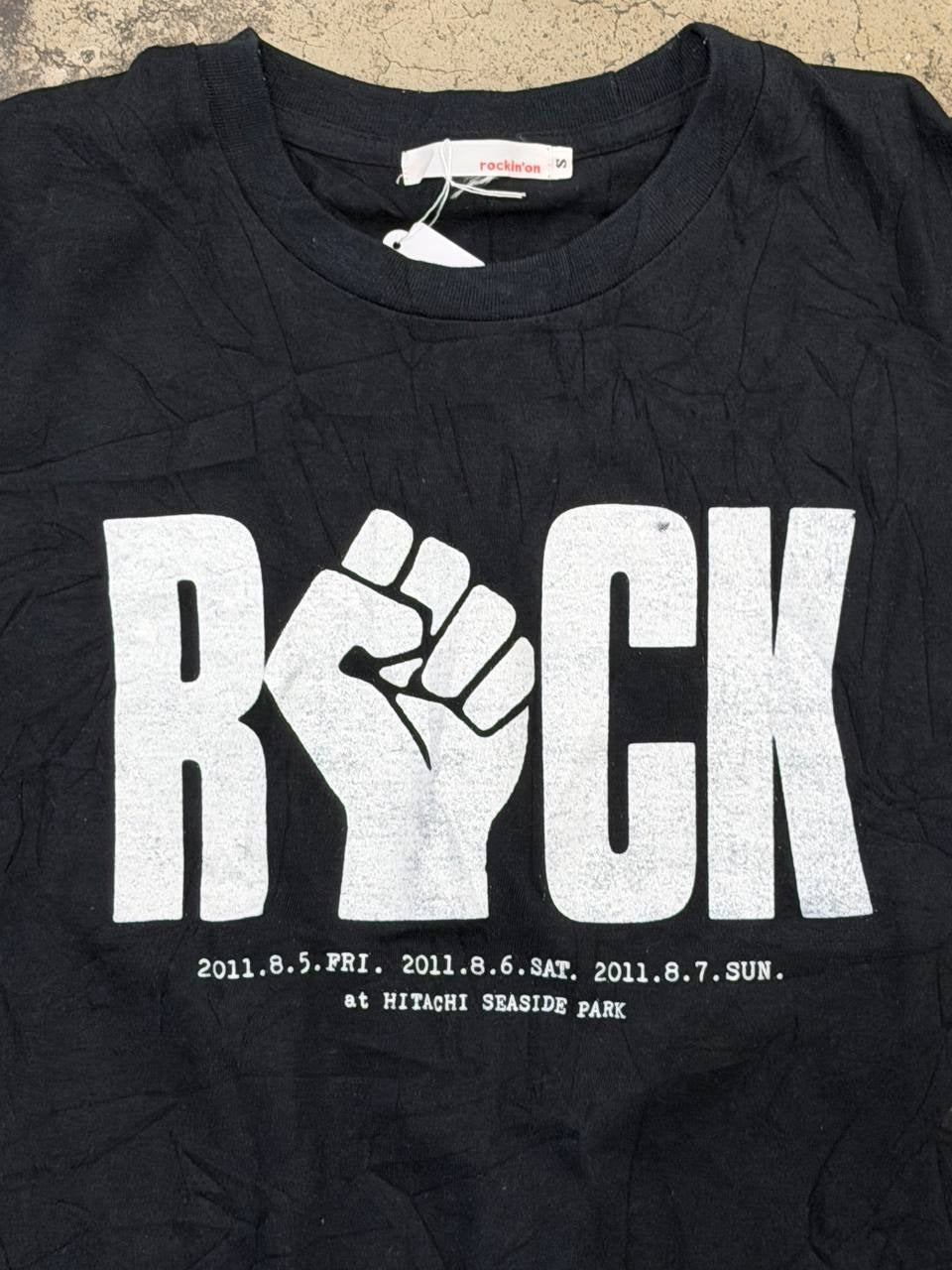 Rockin'on Graphic T-Shirt Rock in Japan Fes. 2011 Black S
