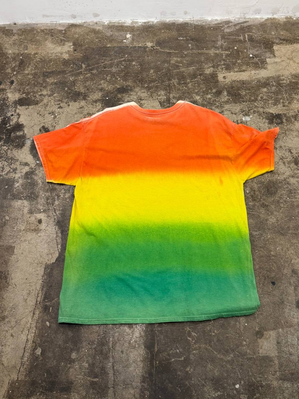 Sublime Graphic T-Shirt sun design orange green L