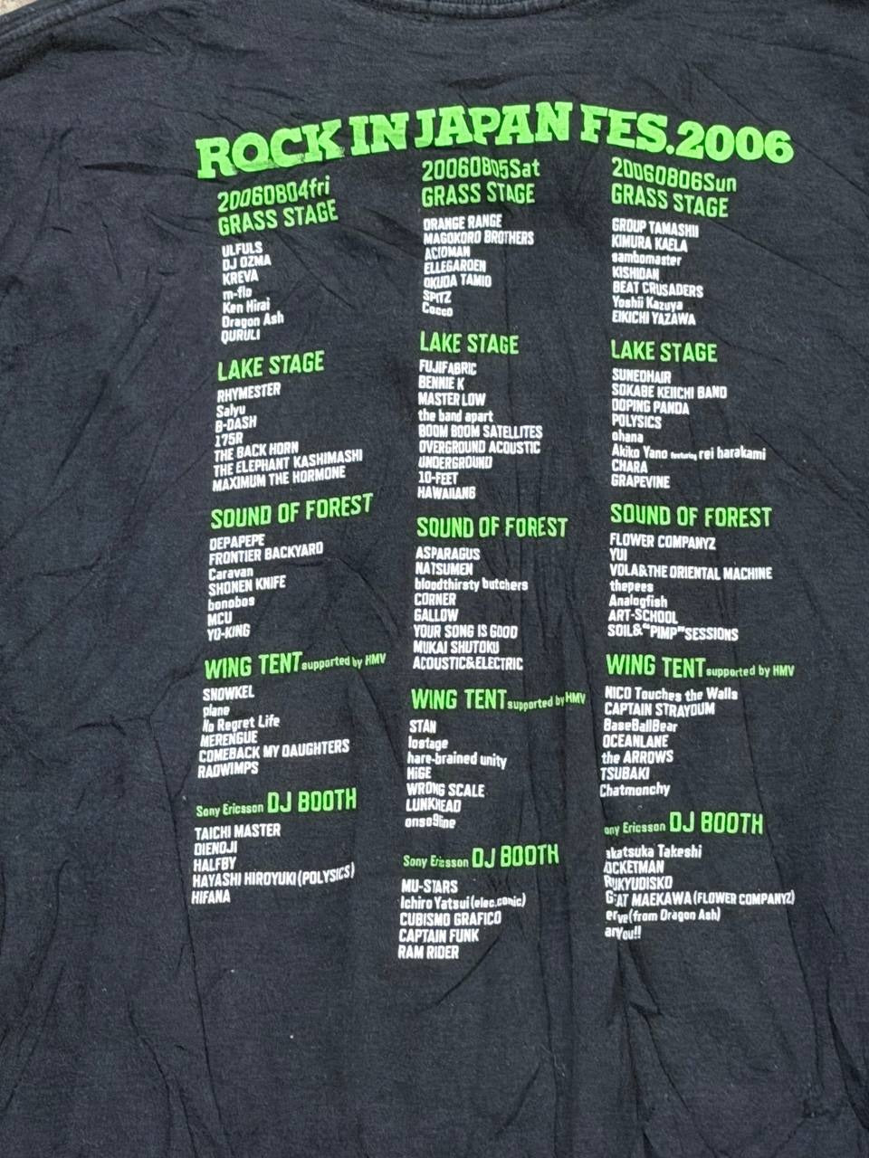 Rockin' On Graphic T-Shirt Rock In Japan Fest 2006 Black S