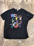 TLC graphic T-shirt with vibrant design on black