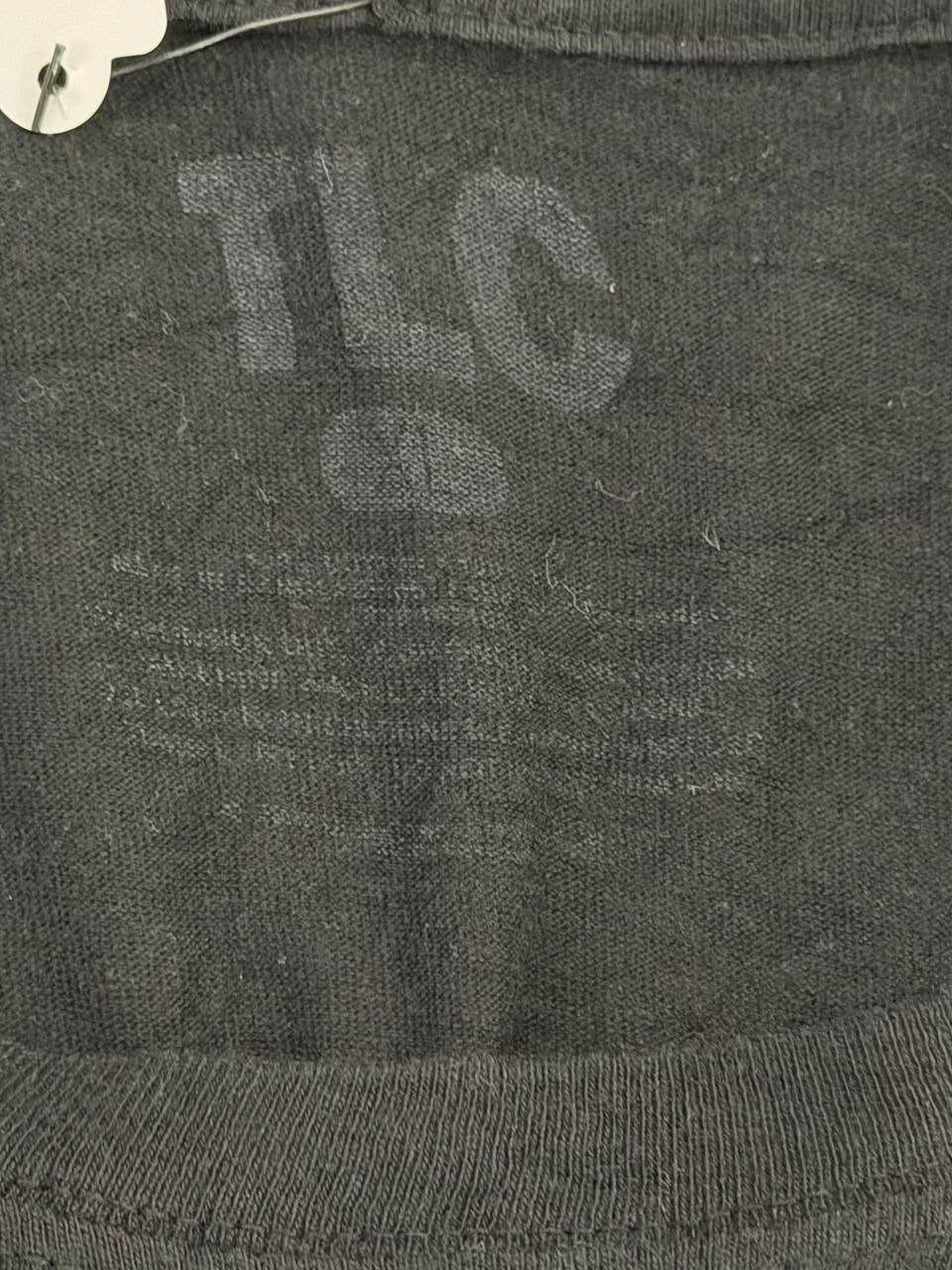 TLC graphic T-shirt with vibrant design on black